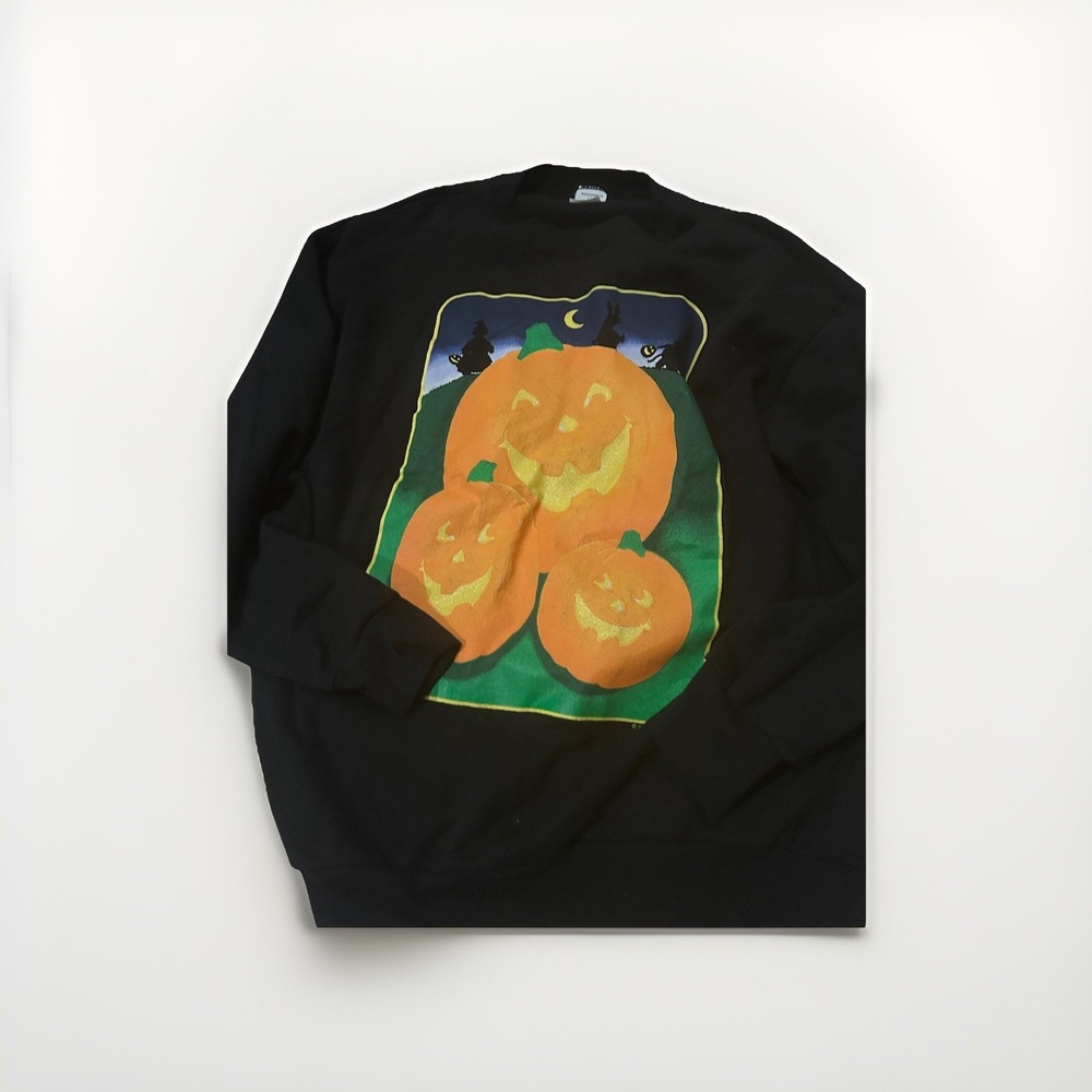 Vintage 90s Hallmark Halloween Great pumpkin Crewneck Sweatshirt XL